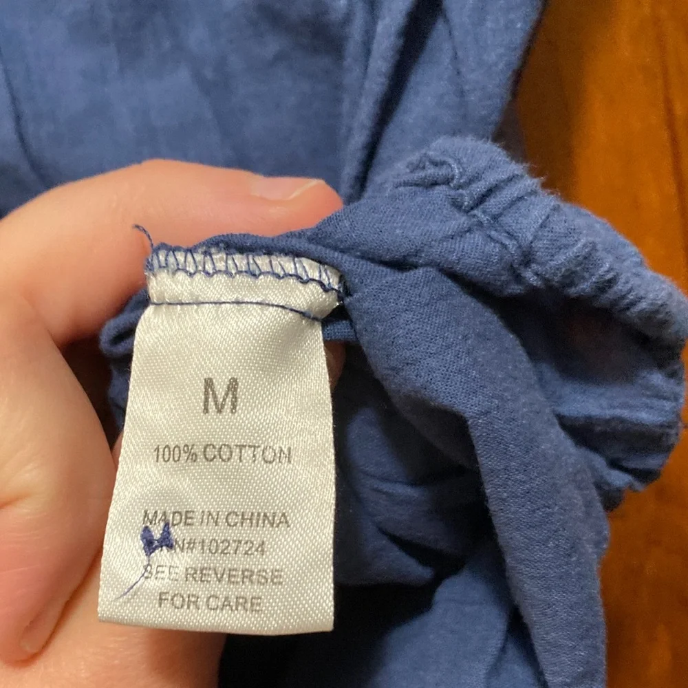 Grand & Greene Royal Blue Cap Sleeve Blouse - Picture 6 of 7